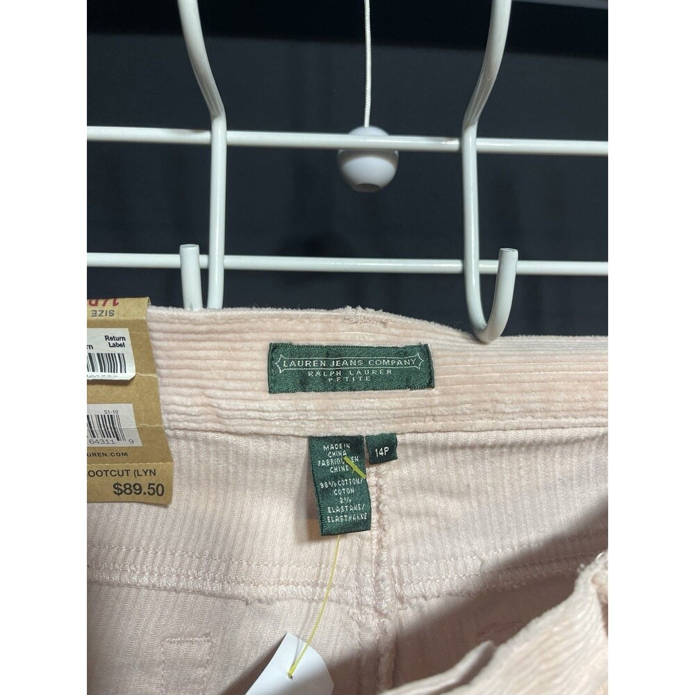 Lauren Jeans Ralph Lauren Size 14 P. Light Pink Corduroy #0147 - Picture 3 of 8